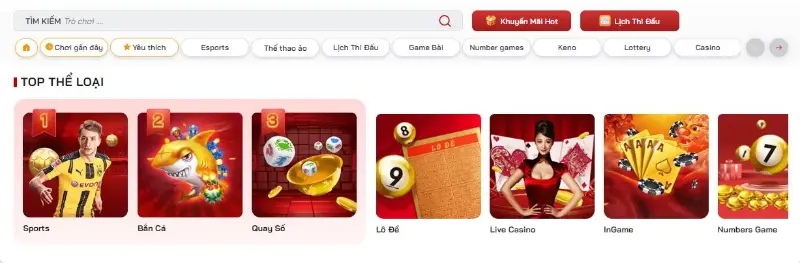 Trang cá cược RED88 đa dạng trò chơi hấp dẫn